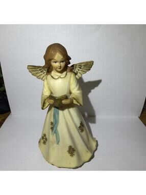 Vintage Warner Bros Angel Music Box Sankyo Japan Wind Up Snowflake Figurine